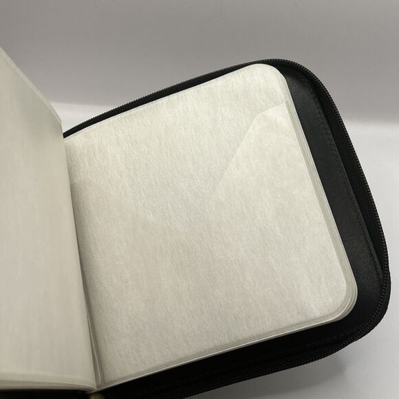 Vintage Coach Y2K Black Leather 12 CD/DVD Travel Case Good Condition - Picture 9 of 9